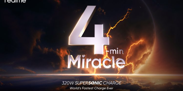 বিশ্বের দ্রুততম ৩২০ ওয়াট সুপারসনিক প্রযুক্তি নিয়ে হাজির হলো রিয়েলমি