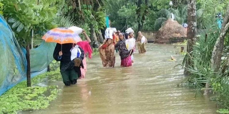 চাটখিলসহ নোয়াখালীর ফের বন্যা পরিস্থিতি অবনতি