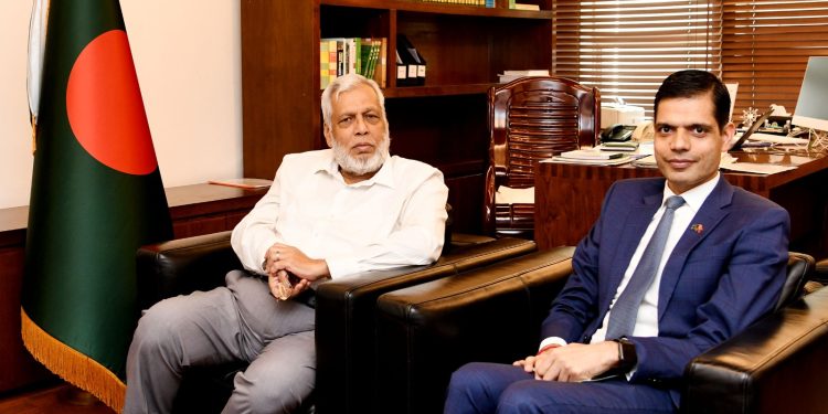 বিদ্যুৎ, জ্বালানি ও খনিজ সম্পদ উপদেষ্টা সাথে নেপালের রাষ্টদূতের সাক্ষাৎ