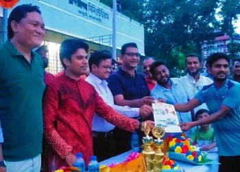 কাপ্তাইয়ে কর্ণফুলী কলেজ মিনি স্টেডিয়ামে  প্রীতি ফুটবল ম্যাচ অনুষ্ঠিত 