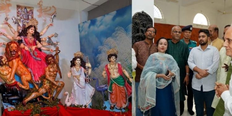 রংপুর ও সৈয়দপুরে পূজামণ্ডপ পরিদর্শনে তথ্য ও সম্প্রচার উপদেষ্টা