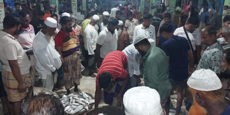 অবরোধের শেষ মূহুর্তে বাজারে মাছের চেয়ে ক্রেতা বেশি