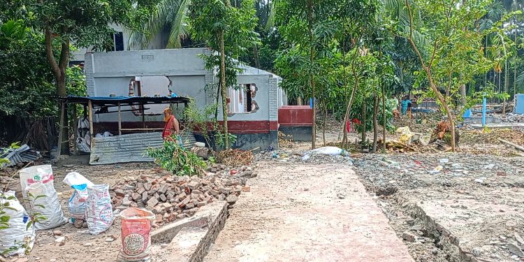 কালিয়ার বিষ্ণুপুর গ্রামে আকস্মিক নদী ভাঙ্গনে নিঃস্ব কয়েকটি পরিবার