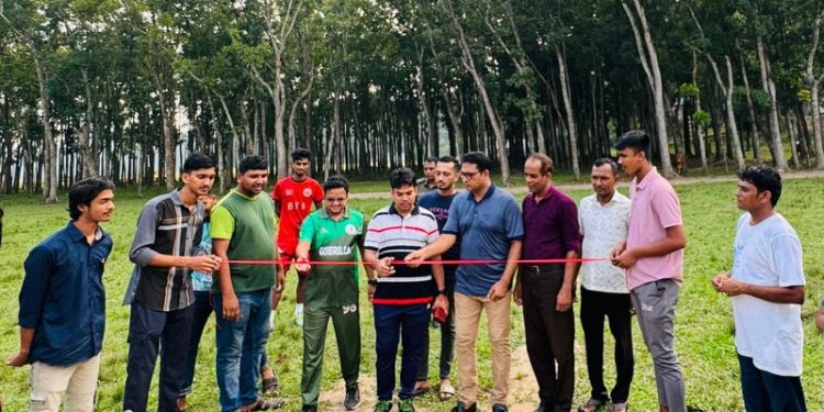 কাপ্তাইয়ে ক্রিকেট পিচ এর উদ্বোধন