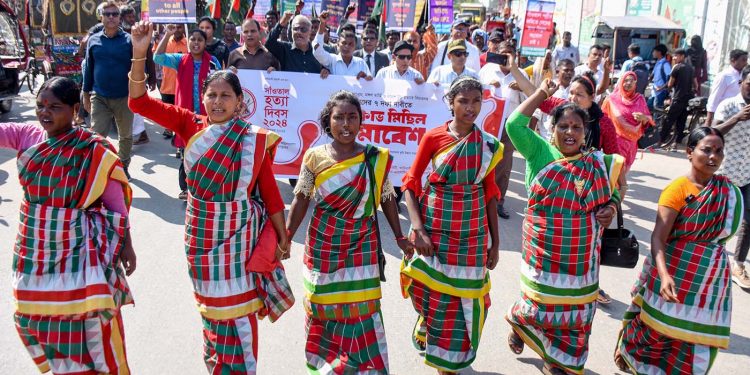 গাইবান্ধায় সাঁওতাল হত্যার ৯ বছরেও হয়নি বিচার, সমাবেশে বক্তাদের ক্ষোভ আব্দুল