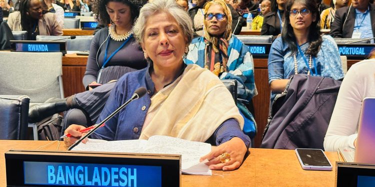 Bangladesh National Statement CSW69 Women and Children Affairs Adviser Sharmeen S. Murshid