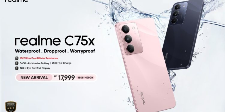 হাজার টাকার মধ্যে পানিরোধী স্মার্টফোন সি৭৫এক্স আনল রিয়েলমি