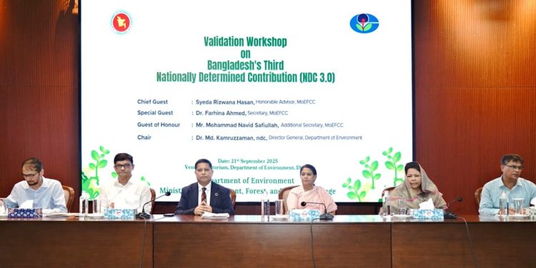 ৮৪.৯২ মিলিয়ন টন CO₂eq নিঃসরণ হ্রাসের লক্ষ্যে প্রণীত এনডিসি ৩.০ বাস্তবায়নে বাংলাদেশের প্রয়োজন ১১৬.৮ বিলিয়ন মার্কিন ডলার– পরিবেশ উপদেষ্টা