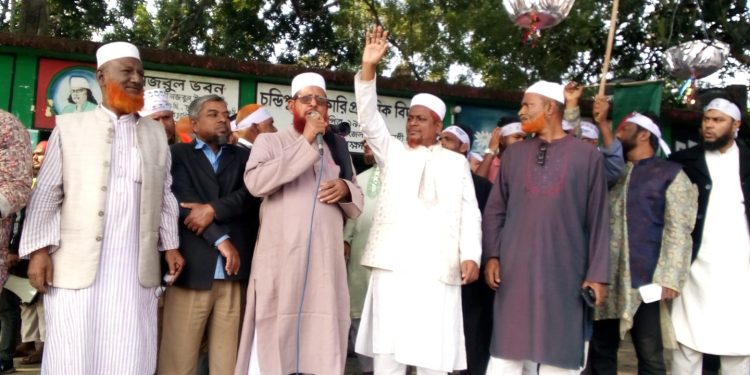 রাজশাহী – ৬ চারঘাট – বাঘা জামায়াতের এমপি প্রার্থীর মটরসাইকেল শোডাউন