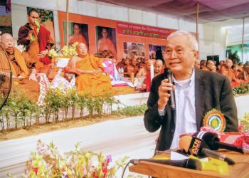 বাঘাইছড়িতে সংঘরাজ তিলোকানন্দ মহাথের’র জাতীয় অন্ত্যেষ্টিক্রিয়ায় পার্বত্য চট্টগ্রাম বিষয়ক উপদেষ্টা সুপ্রদীপ চাকমা’র শ্রদ্ধা নিবেদন