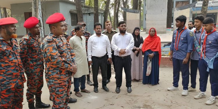 মির্জাপুরে ভূমিকম্প ও অগ্নিকাণ্ড বিষয়ক মহড়া অনুষ্ঠিত