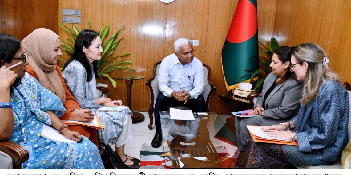 সমাজকল্যাণ মন্ত্রীর সঙ্গে ইউএনএফপিএ (UNFPA) ও ইউএনওমেন(UN Women) প্রতিনিধি দলের সৌজন্য সাক্ষাৎ