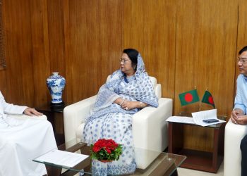 বেসামরিক বিমান পরিবহন ও পর্যটন মন্ত্রণালয়ের মন্ত্রী ও প্রতিমন্ত্রীর সঙ্গে সংযুক্ত আরব আমিরাতের রাষ্ট্রদূতের সৌজন্য সাক্ষাৎ