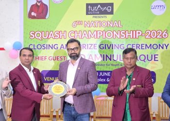 জাঁকজমকপূর্ণ আয়োজনে পর্দা নামলো টুরাগ অ্যাক্টিভ ৬ষ্ঠ জাতীয় স্কোয়াশ চ্যাম্পিয়নশিপ ২০২৬